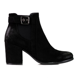 Botines Chelsea de ante negro para mujer en el puesto Shelovet