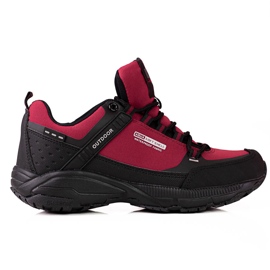 Zapatillas trekking mujer DK burdeos negro rojo