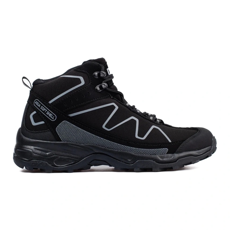 Zapatos trekking hombre cordones altos DK negro