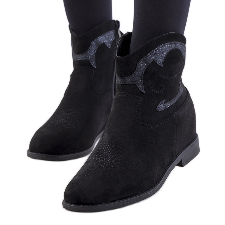 Botas cowboy negras de Velha negro