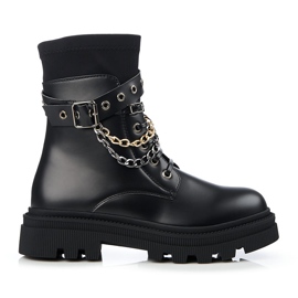 Trabajadoras con cadenas Shelovet negro