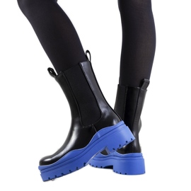 Botas negras con suela Nester azul negro