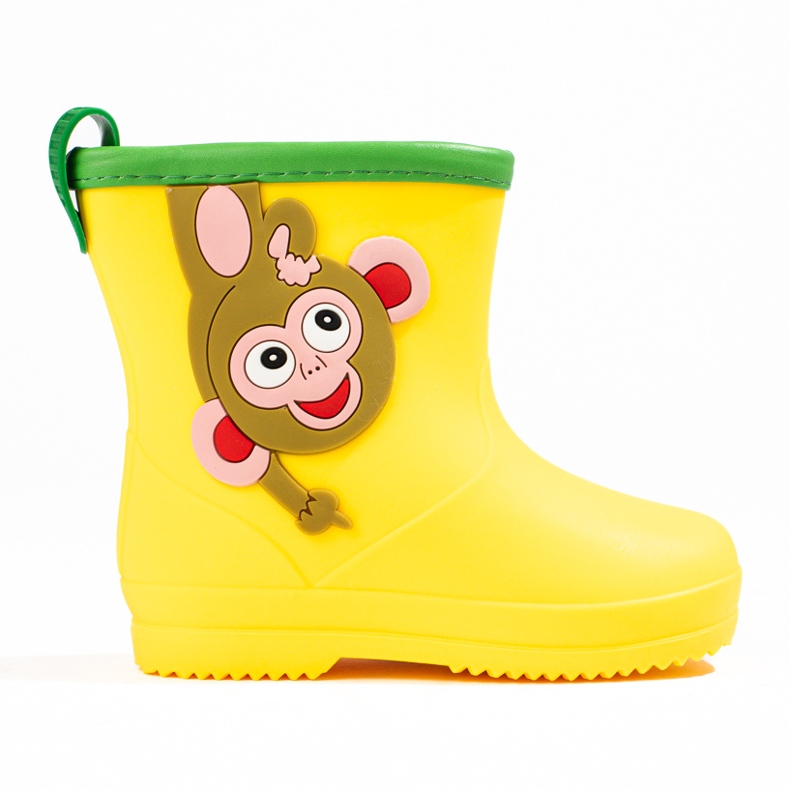 Shelovet botas bajas para niños con mono amarillo