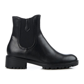 Botas Shelovet low Jodhpur, negras, fabricadas en piel ecológica negro