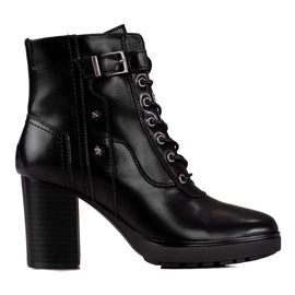 Bolsos de mujer con cordones en el poste Shelovet negro.