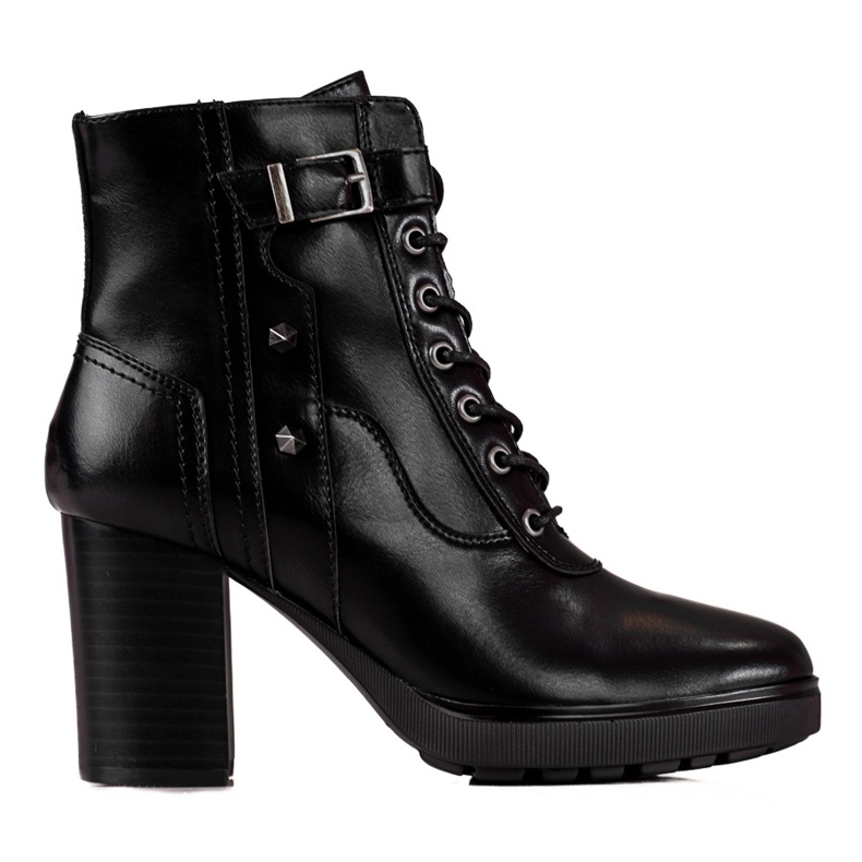 Bolsos de mujer con cordones en el poste Shelovet negro.