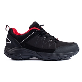 Zapatos trekking mujer DK impermeable negro y rojo Zapatos trekking mujer DK impermeable negro y rojo