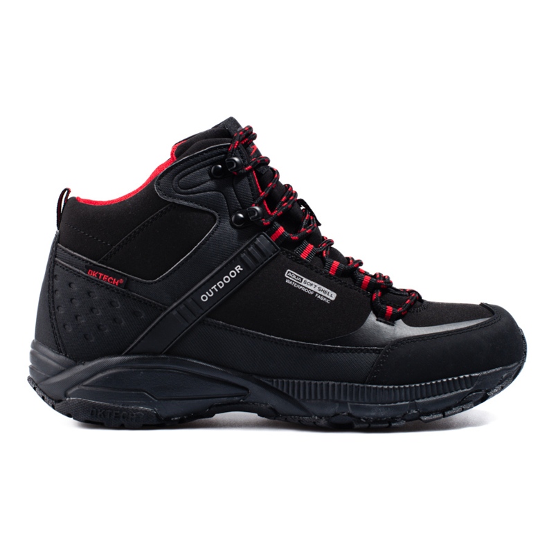 Zapatos de trekking de hombre DK con cordones y parte superior alta negro