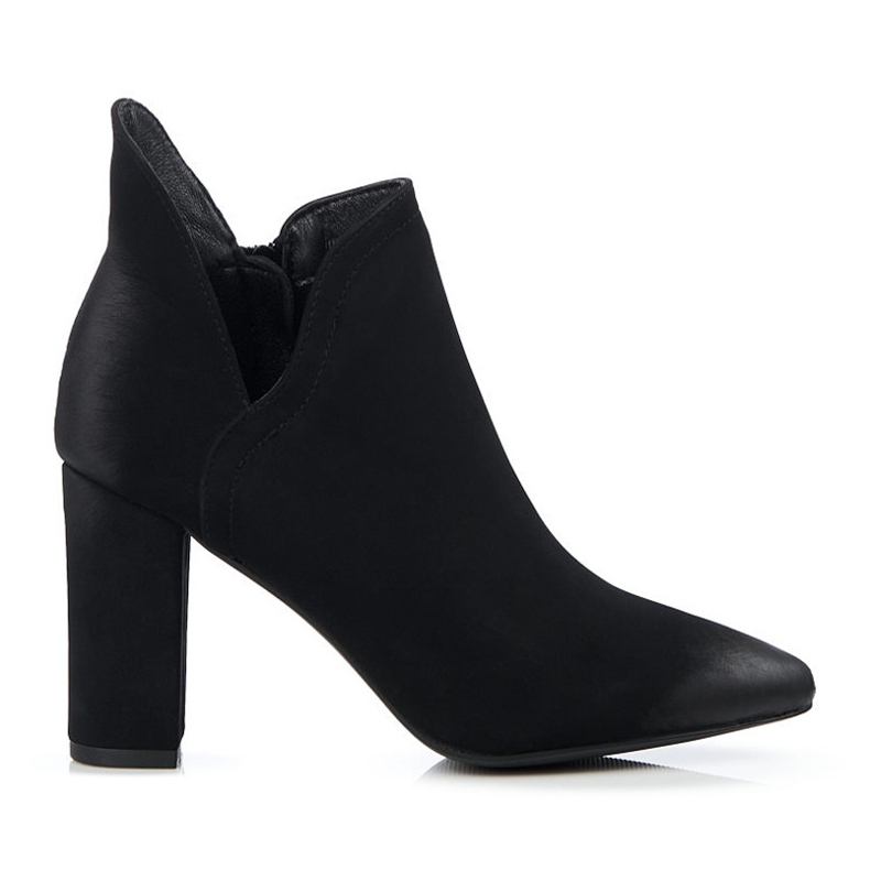 Botas negras de mujer con corte Shelovet en poste alto negro