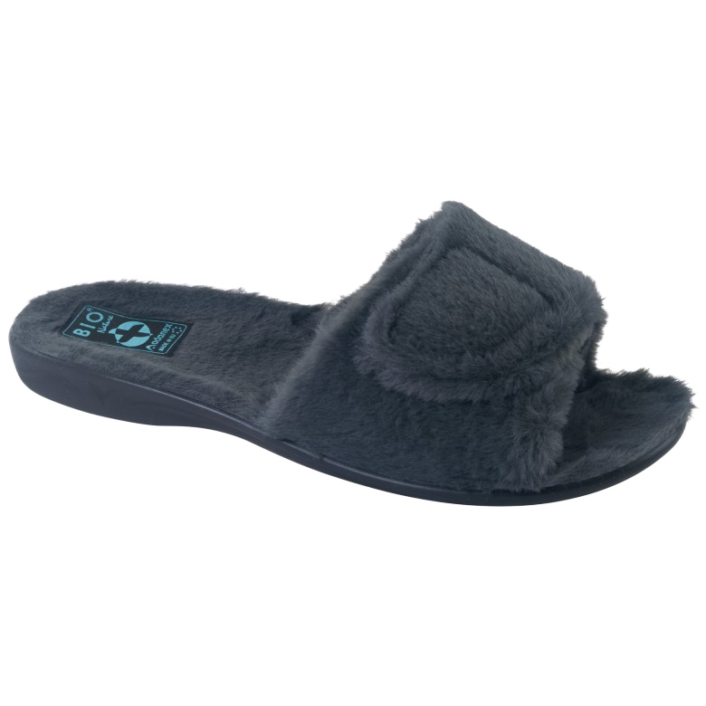 Zapatillas para mujeres adanex 27914 Sara Fur Gray gris
