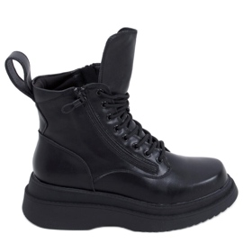 Botines suela alta Edvin Black negro