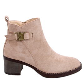 Botas clásicas de tacón alto Marsha Khaki beige