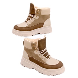 Botas con cordones Magnu Caqui beige marrón