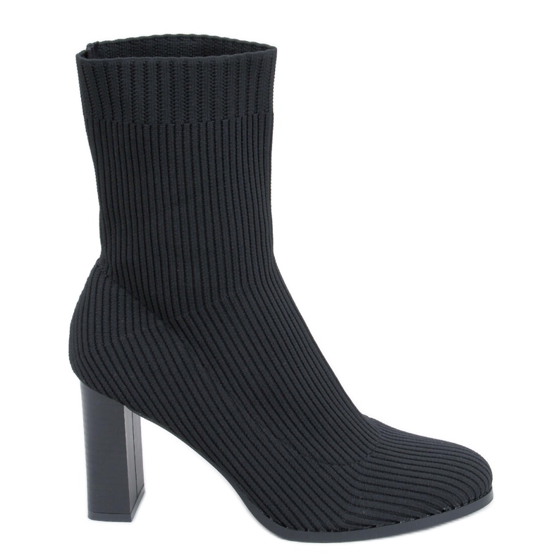 Botas estilo calcetín con tacón alto Hermione Black negro Botas estilo calcetín con tacón alto Hermione Black negro