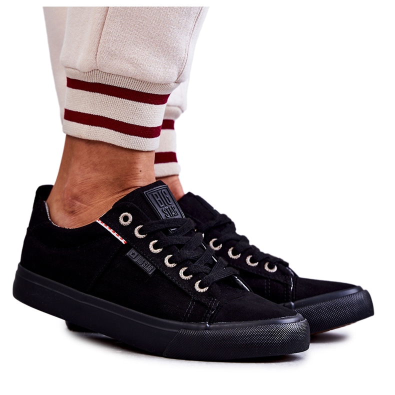 Sneakers de Mujer de Material Bajo Big Star KK274004 Negro