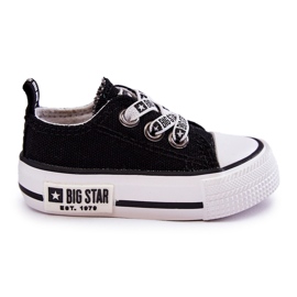 Deportivas Infantiles de Tela Big Star KK374049 Negro-Blanco