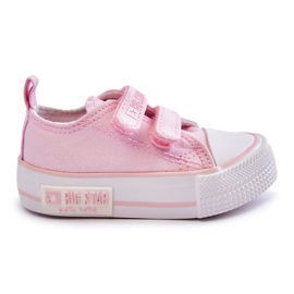 Deportivas Infantiles de Tela Con Velcro Big Star KK374077 Rosa