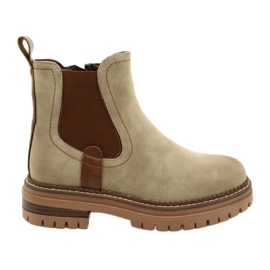Botas para mujeres de Evento aisladas con caqui 22bt35-5038 beige