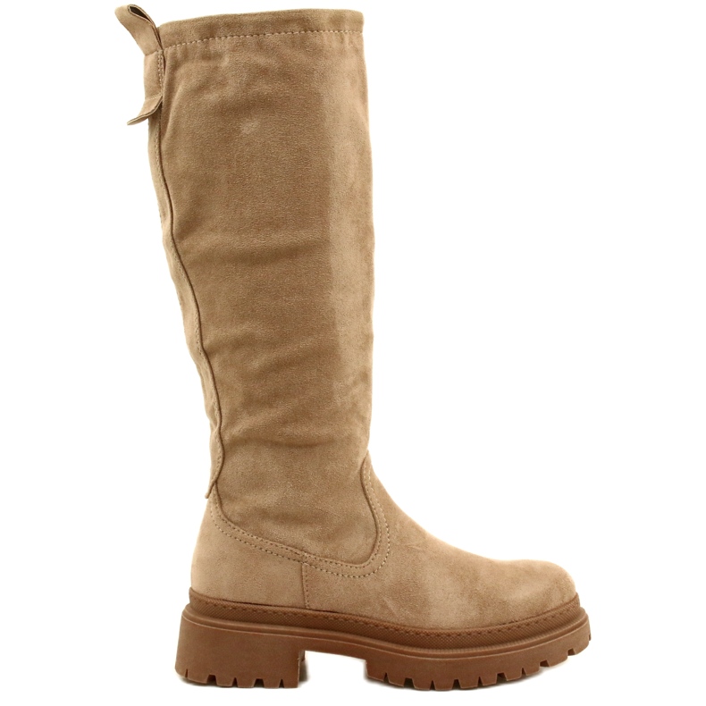 Evento Botas de Ante con Fondo Grueso 22KZ35-5223 Beige