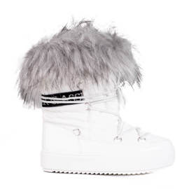 Botas de nieve de mujer blancas con pelo Shelovet blanco