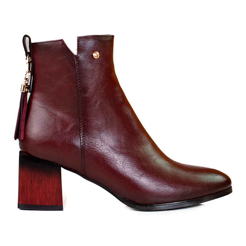 W. Potocki Botas de mujer de moda en el puesto de color burdeos de Potocki. rojo W. Potocki Botas de mujer de moda en el puesto de color burdeos de Potocki. rojo