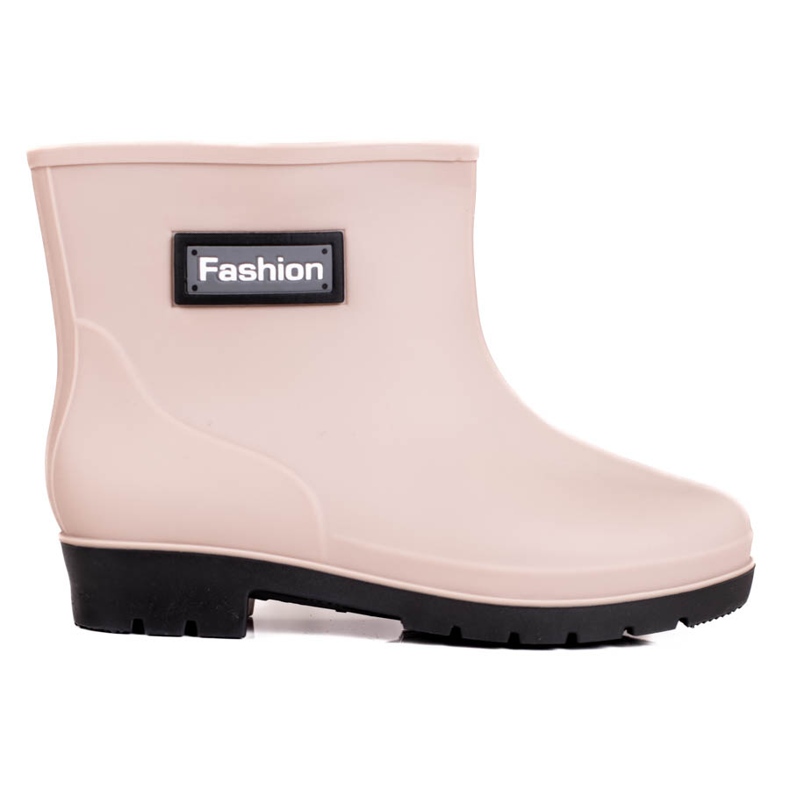 Botas de lluvia de mujer Shelovet beige bajas marrón
