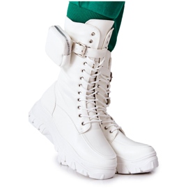 Botas de plataforma Issanti blancas con riñon blanco