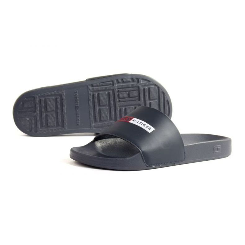 Tobogán de piscina Tommy Hilfiger bordado Hilfiger FM0FM04226 azul marino