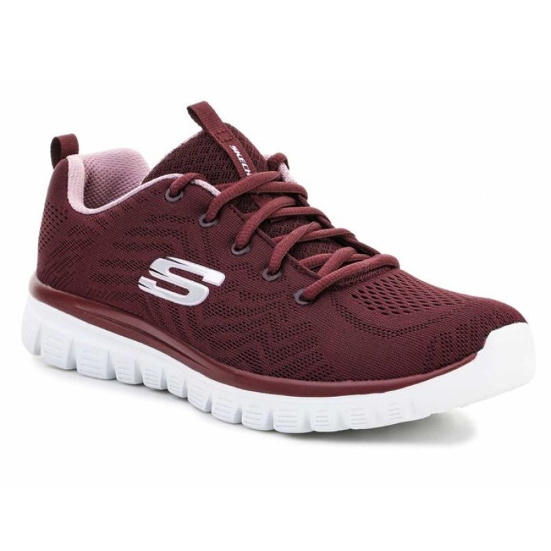 Skechers Graceful Get Connected W 12615-WINE Zapatos rojo