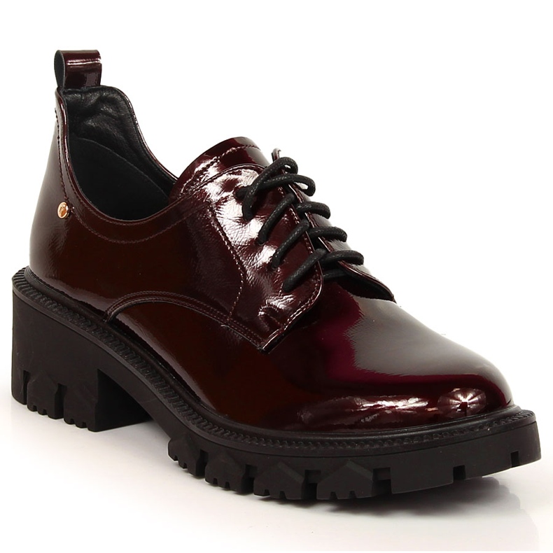 Mocasines mujer lacado burdeos Potocki rojo multicolor Mocasines mujer lacado burdeos Potocki rojo multicolor