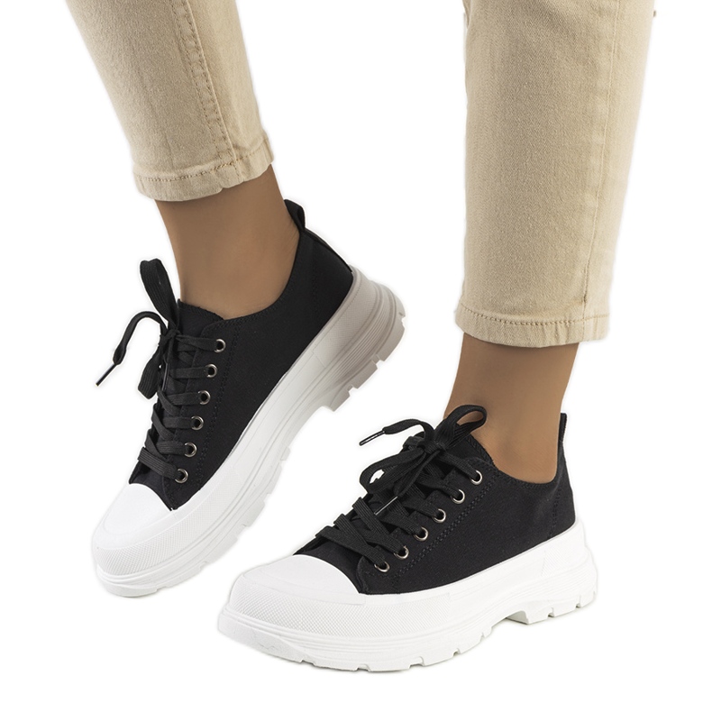 Zapatillas negras con suela gruesa Ardglass negro