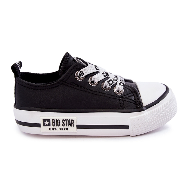 Deportivas Infantiles de Piel Big Star KK374043 Negro-Blanco