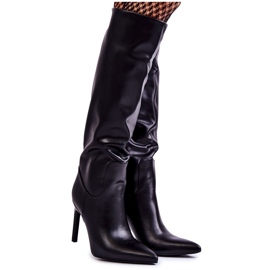 FB2 Botas Tacón Piel Negro Rissa