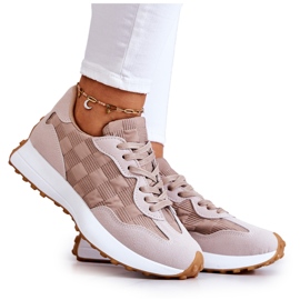 Zapatos deportivos beige de mujeres