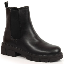 S.Barski Botas negras para mujer Botas Jodhpur en la plataforma de S. Barski negro