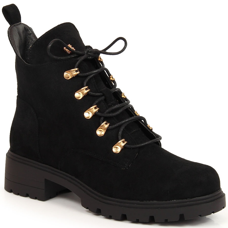 S.Barski Botas S. Barski de piel serraje negra para mujer negro