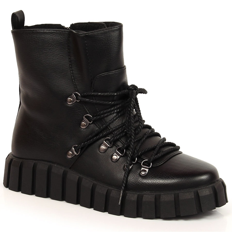 Negro Botas cálidas de mujer con plataforma Potocki WOL108A