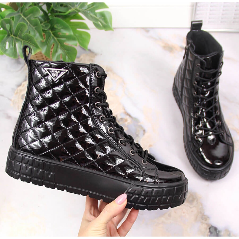 Botas insuladas de mujer acolchadas en piel negra Filippo PAW369