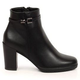 Botas de mujer de tacón Sergio Leone en negro con circonitas