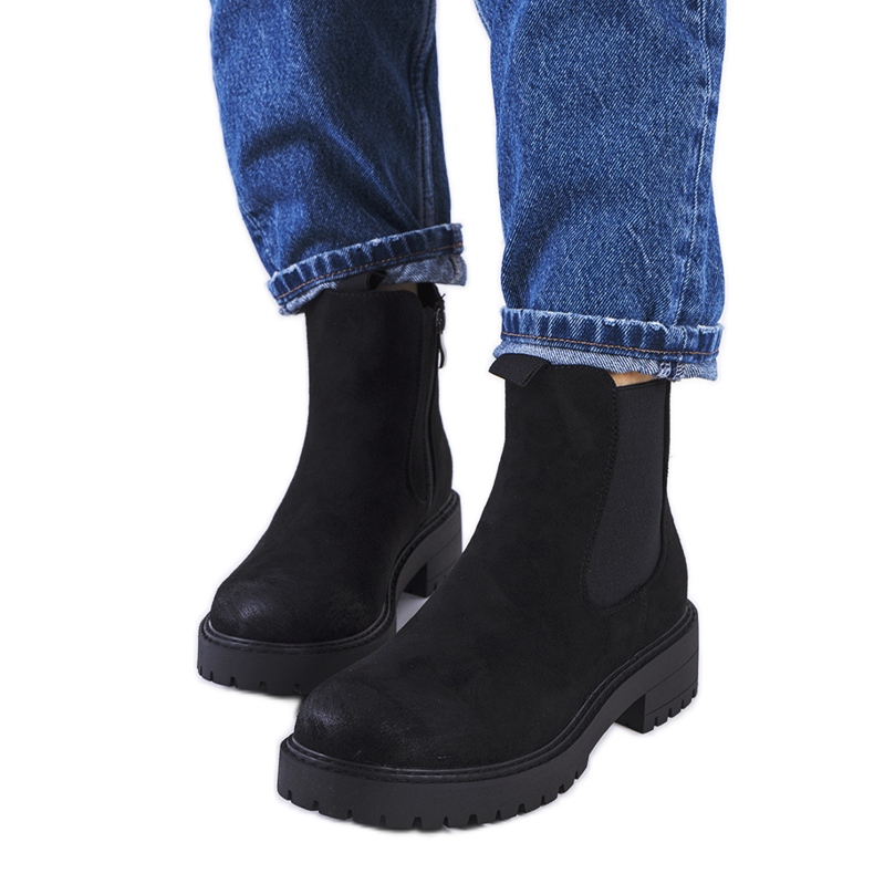 Botas en ante ecológico negras de Ecrin negro Botas en ante ecológico negras de Ecrin negro