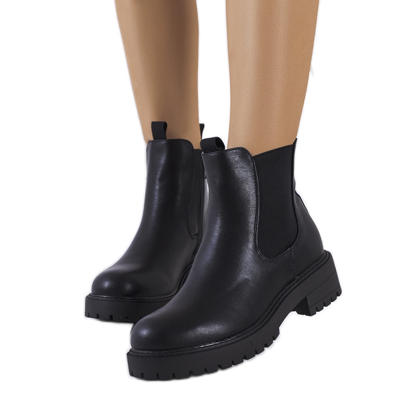 Botas de ecopiel negras de Ecrin negro Botas de ecopiel negras de Ecrin negro