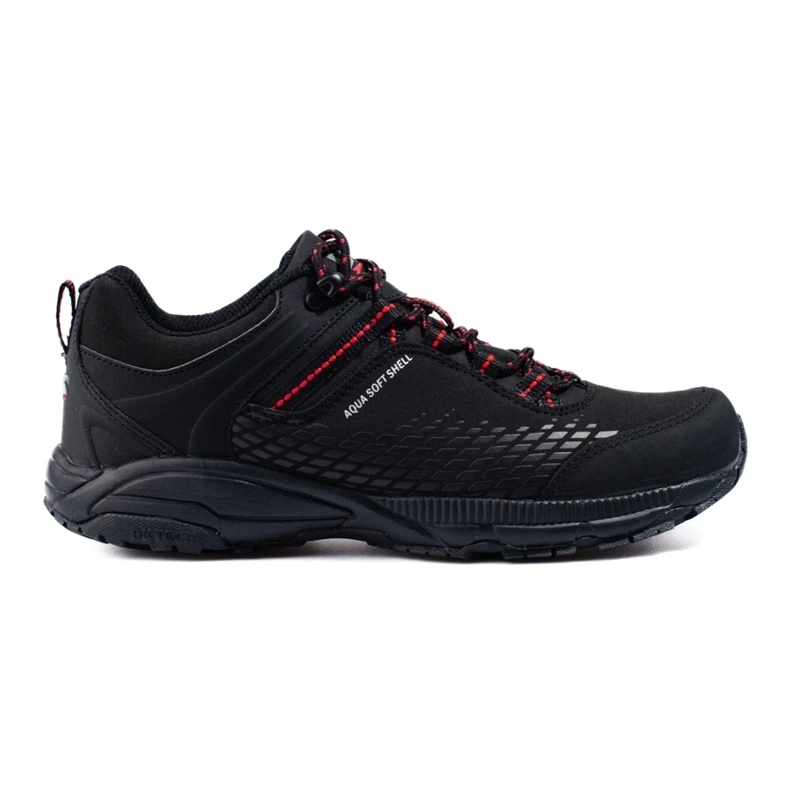 Zapatos de trekking de hombre con suela gruesa DK negro y rojo