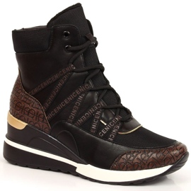 Negro Botas con cuña Potocki W WOL101A negro marrón