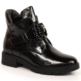 Botas con lazo lacado Potocki W WOL102 negro