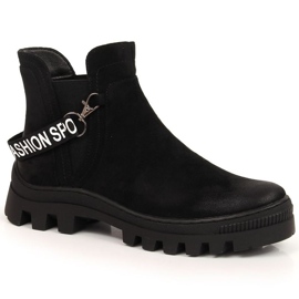Botas Chelsea de ante con plataforma Potocki W WOL105A negro