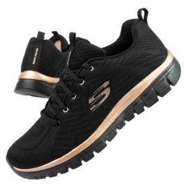 Zapatillas Skechers Get Connected W 12615-BKRG negro dorado