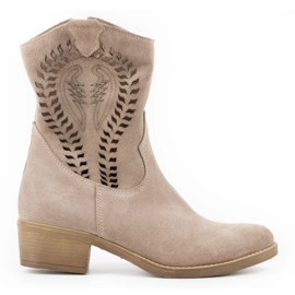 Olivier Botas mujer Angela caladas tacón beige
