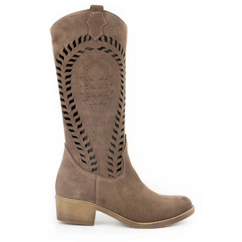 Olivier Botines mujer piel calados Carla marrón Olivier Botines mujer piel calados Carla marrón