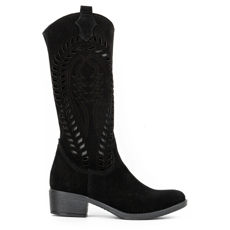 Olivier Botines mujer piel negra calados Carla negro Olivier Botines mujer piel negra calados Carla negro