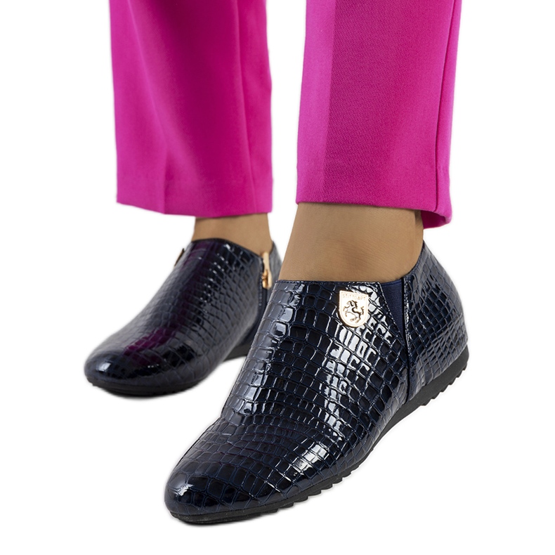 Zapatos Nelec lacados azul marino Zapatos Nelec lacados azul marino